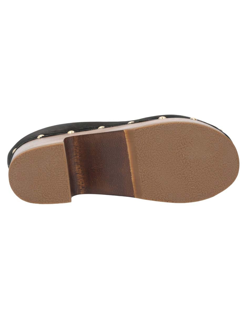 Zueco de cuero para mujer 6