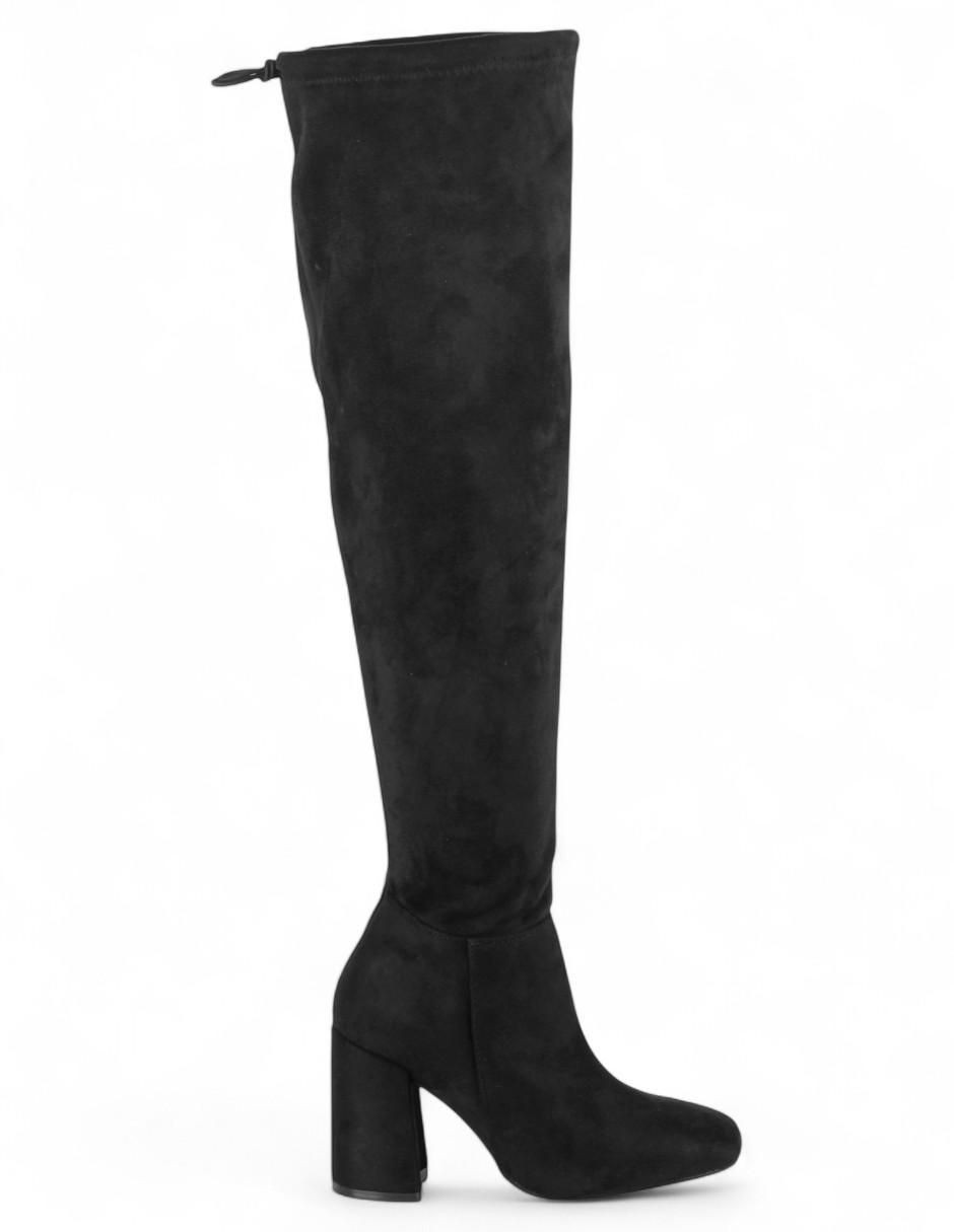 Bota arriba de la rodilla de gamuza para mujer 5