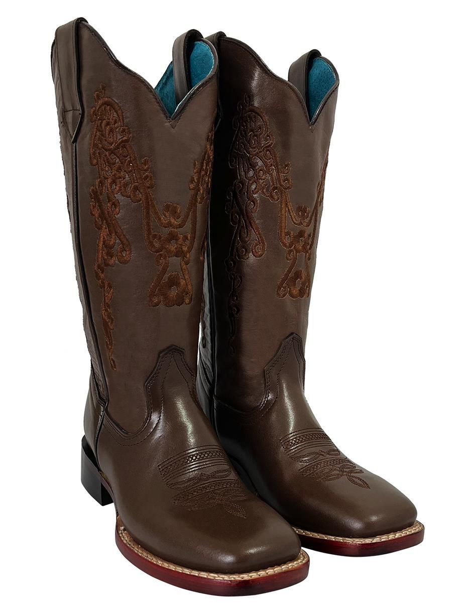 Bota cowboy media pierna Vaquero de piel para mujer 20