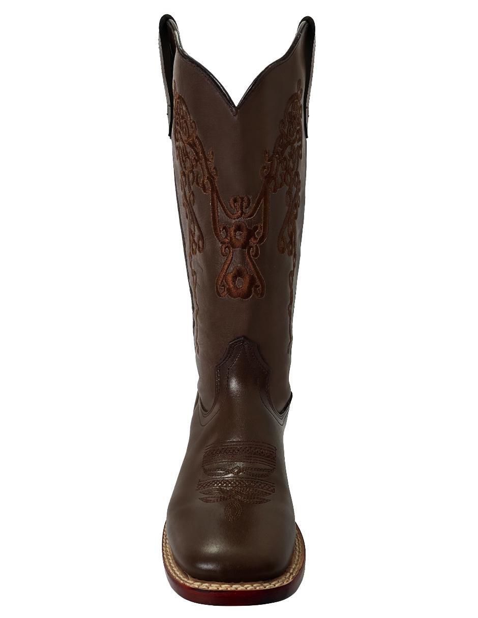 Bota cowboy media pierna Vaquero de piel para mujer 7