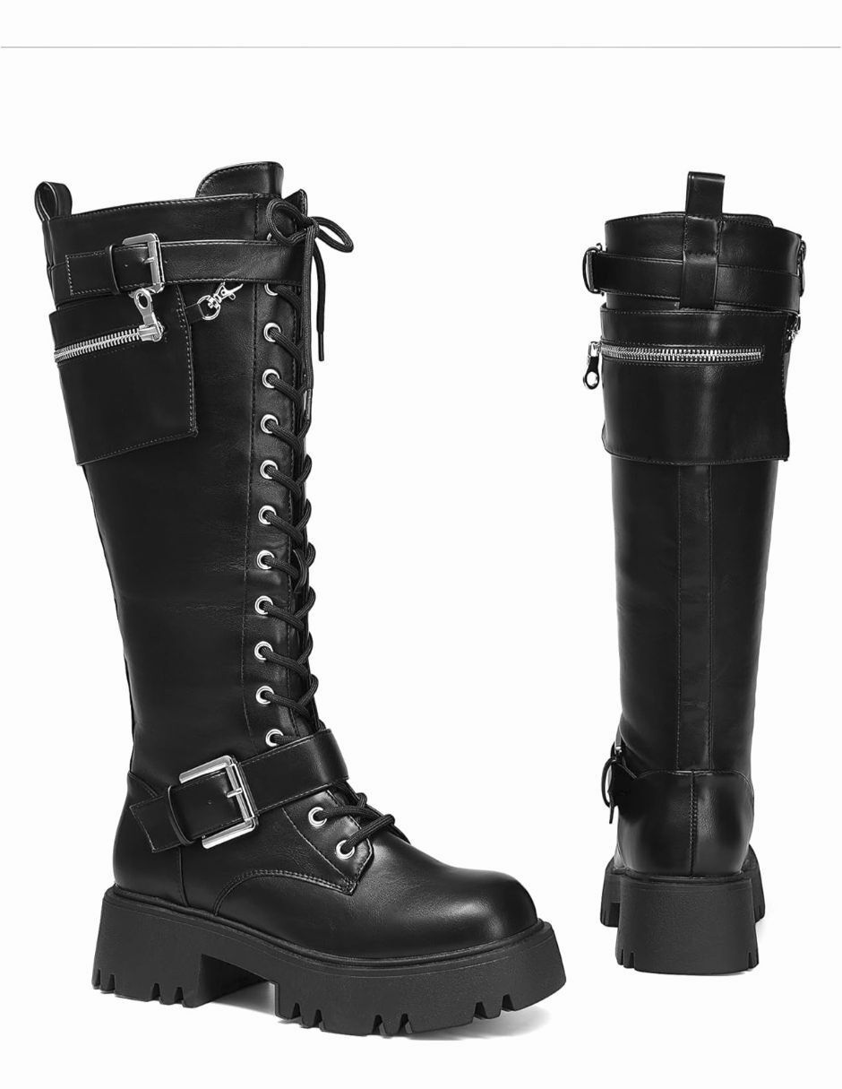 Bota abajo de la rodilla dream paris sin familia "de" sintético "para mujer"