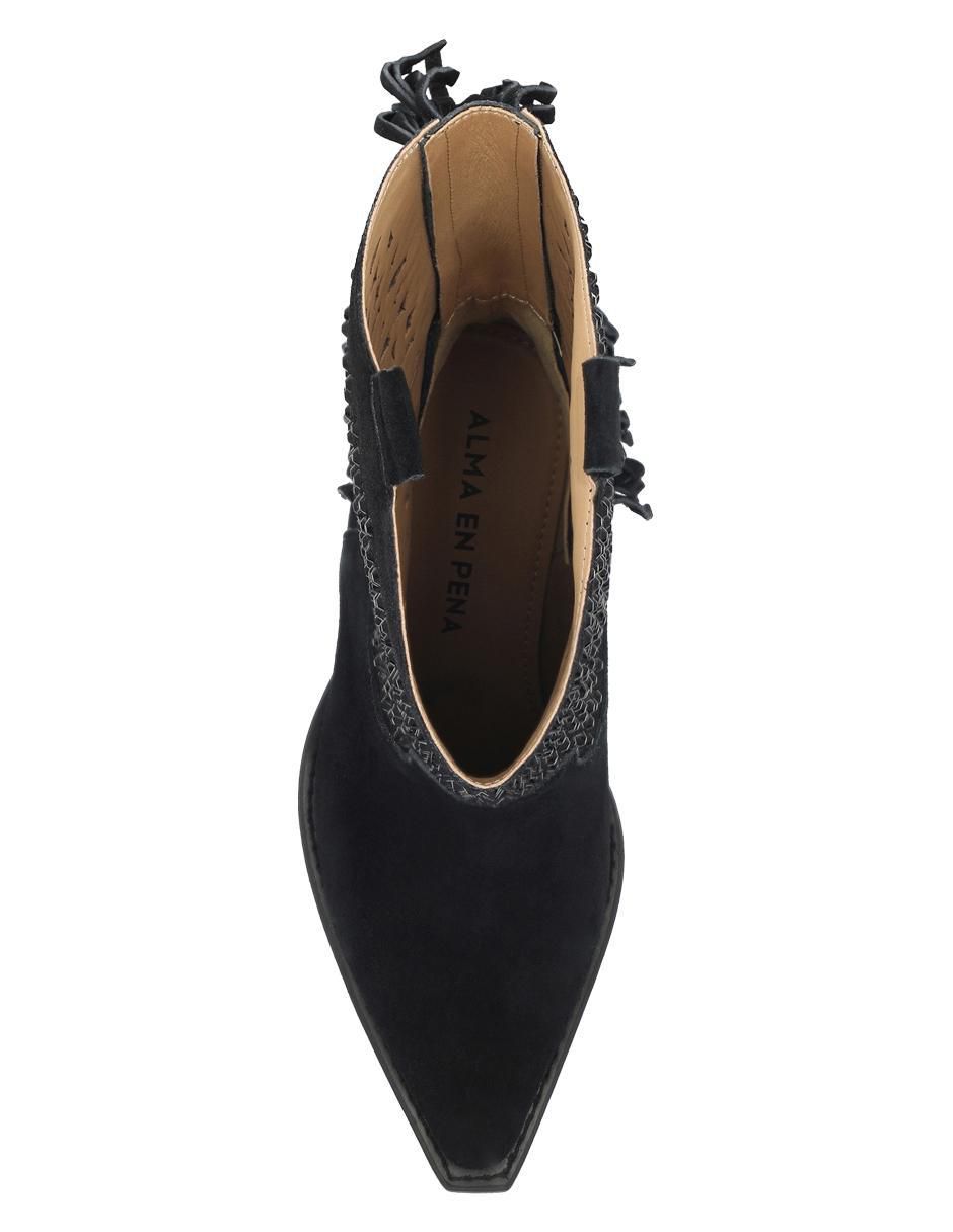 Bota media pierna de piel para mujer 3