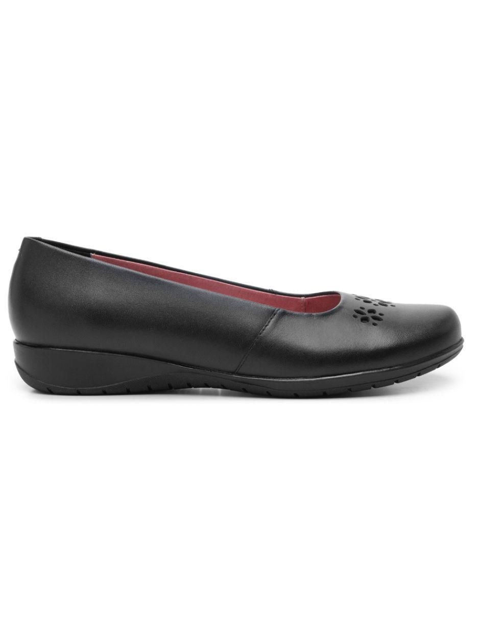 Balerina de piel para mujer