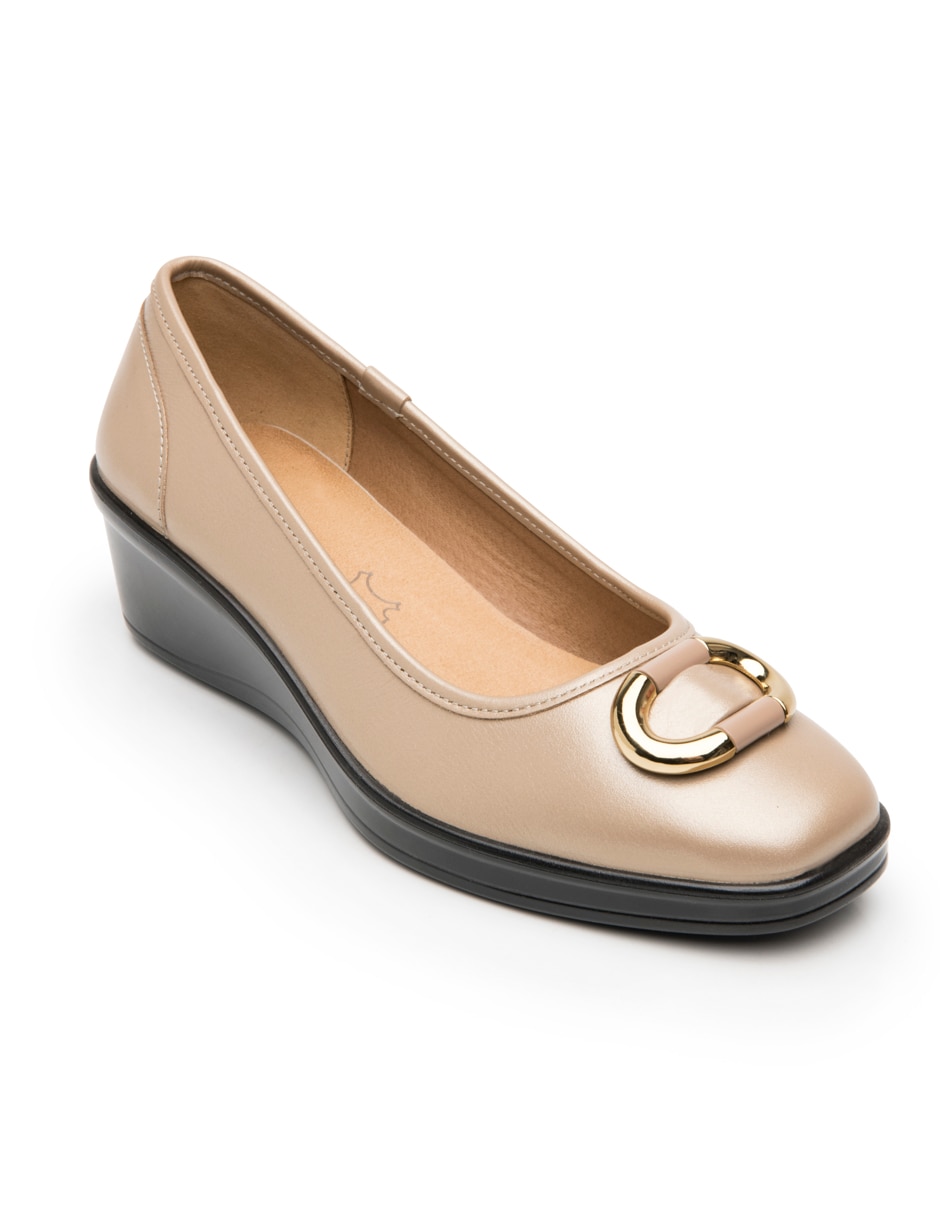Balerina casual de piel para mujer 1