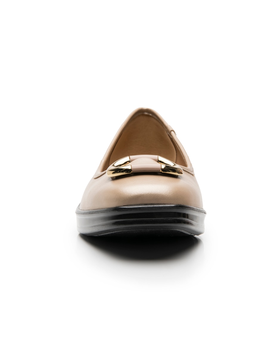 Balerina casual de piel para mujer 3