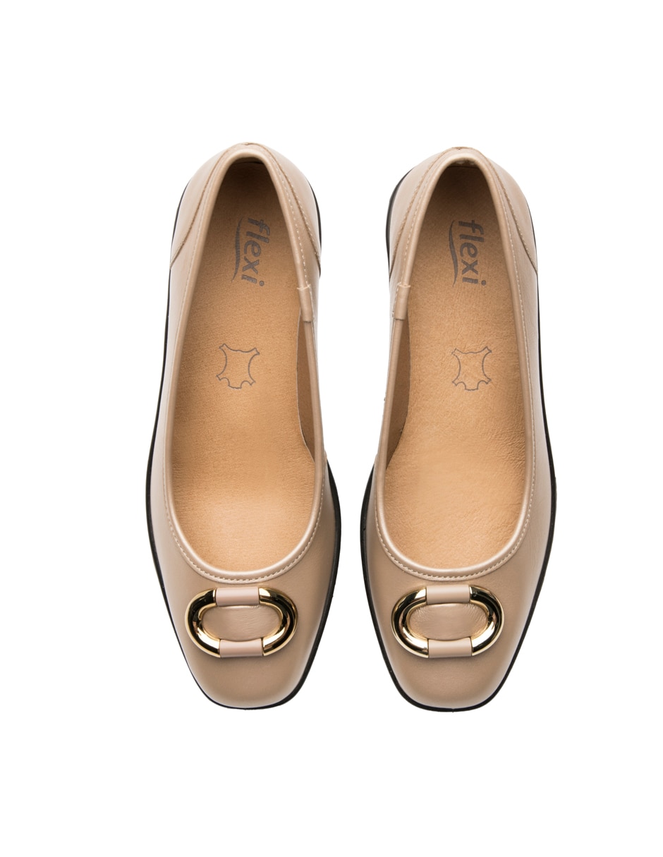 Balerina casual de piel para mujer 7