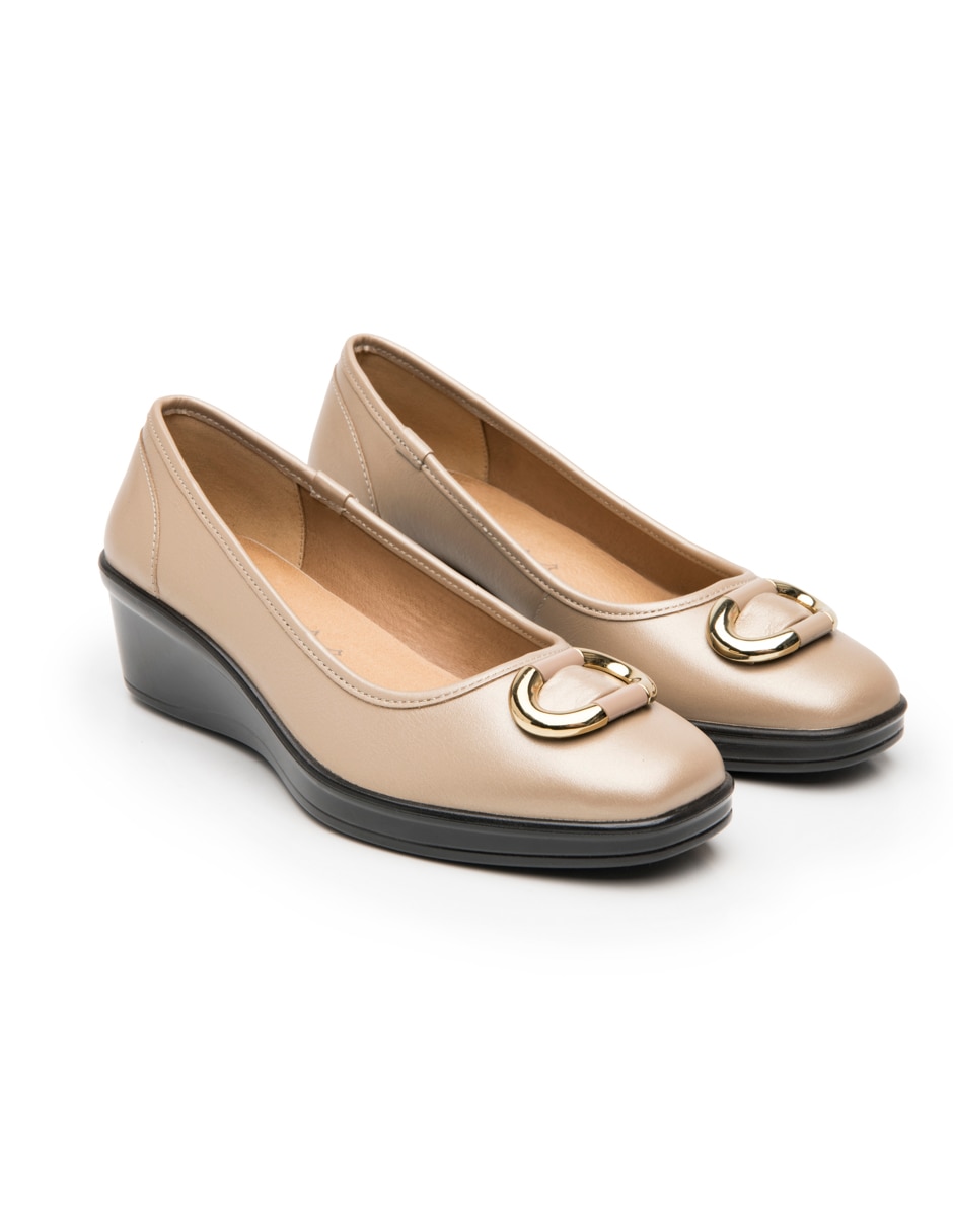 Balerina casual de piel para mujer 8