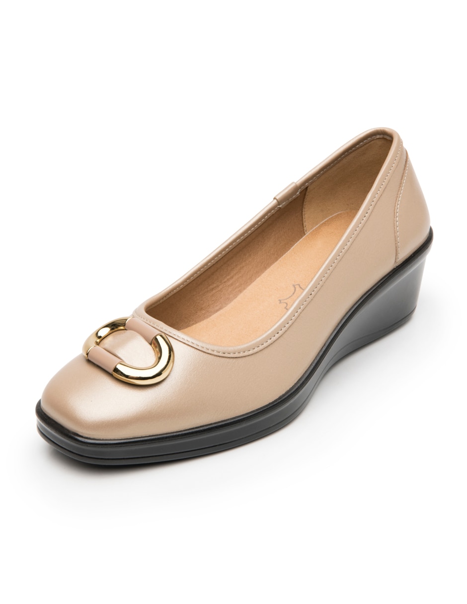 Balerina casual de piel para mujer 9