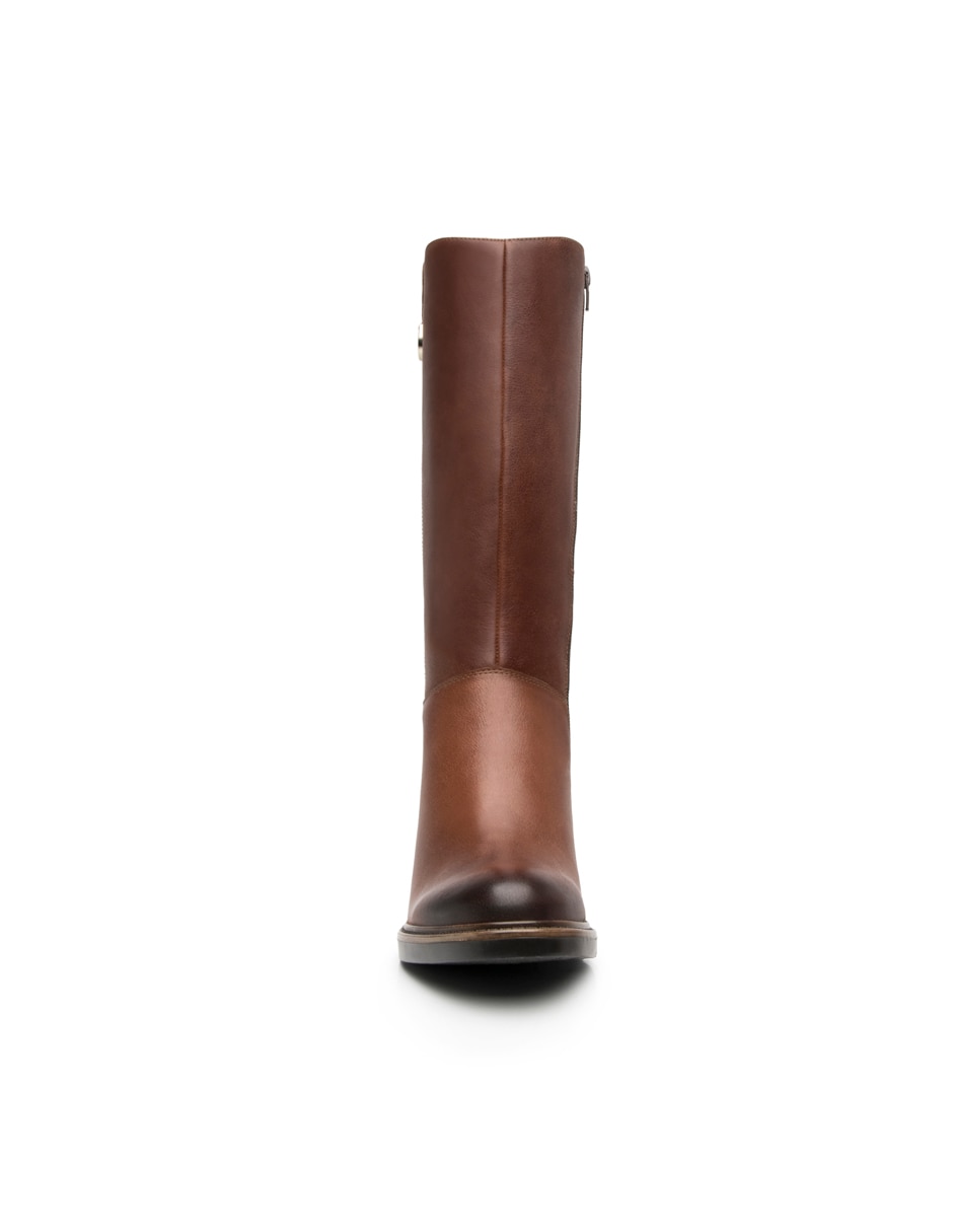 Bota abajo de la rodilla Casual de piel para mujer 3