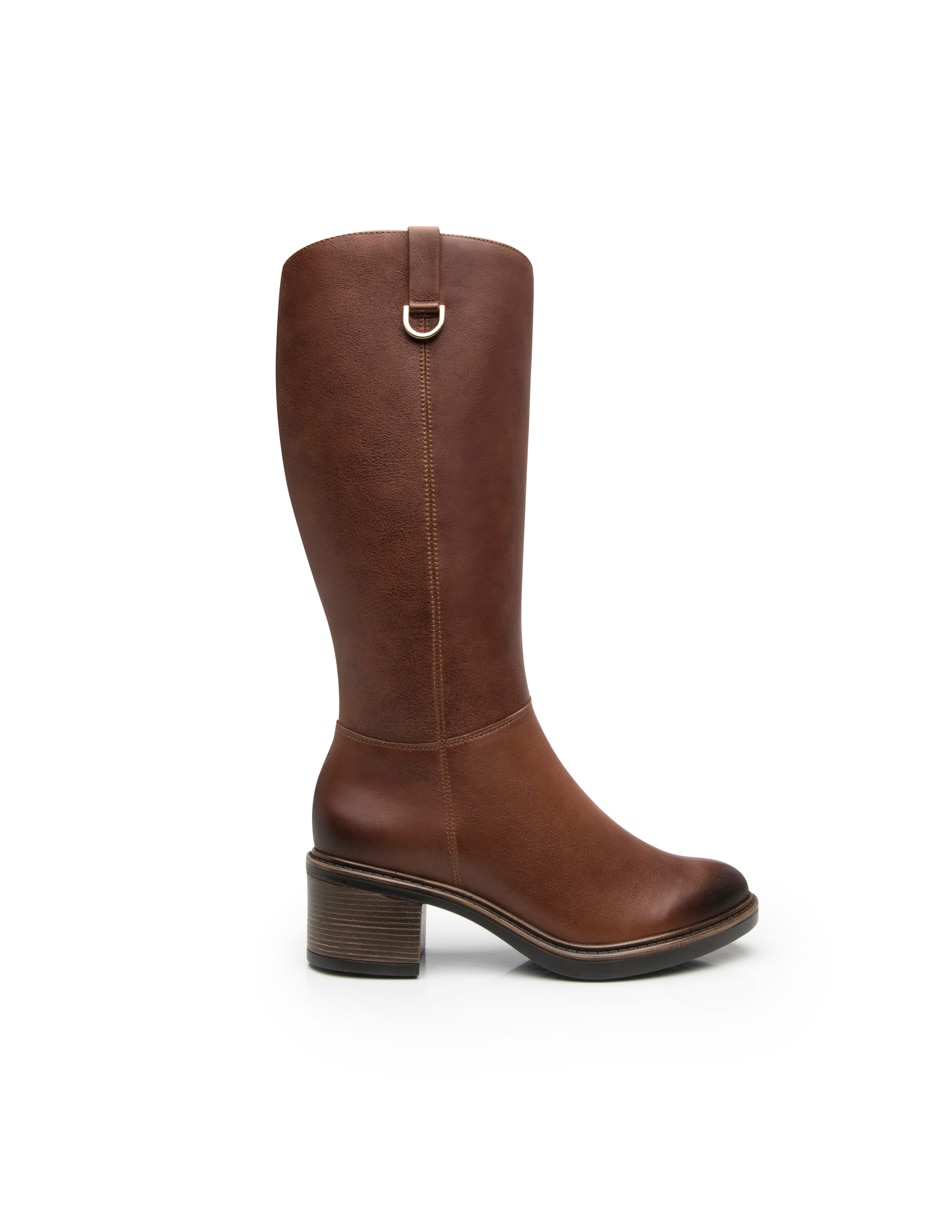 Bota abajo de la rodilla Casual de piel para mujer 5
