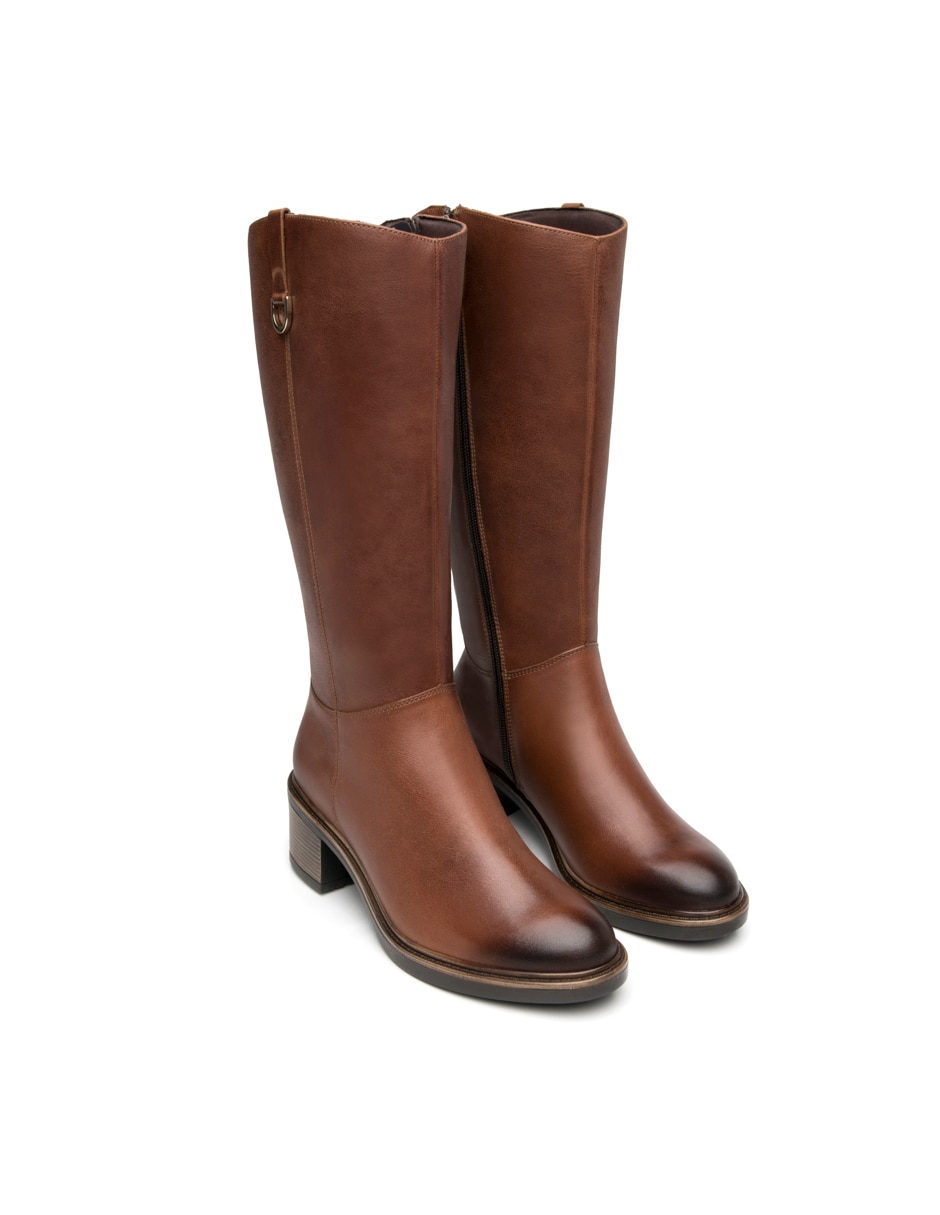 Bota abajo de la rodilla Casual de piel para mujer 8