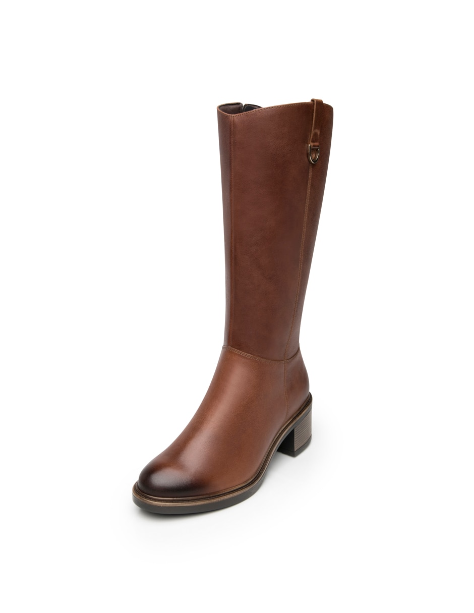 Bota abajo de la rodilla Casual de piel para mujer 9