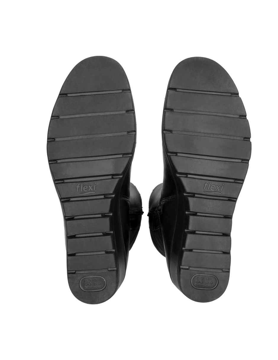 Bota abajo de la rodilla casual de piel para mujer 2