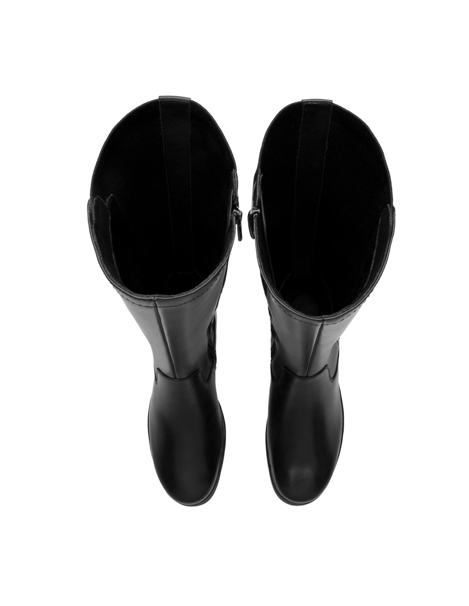 Bota abajo de la rodilla casual de piel para mujer 8