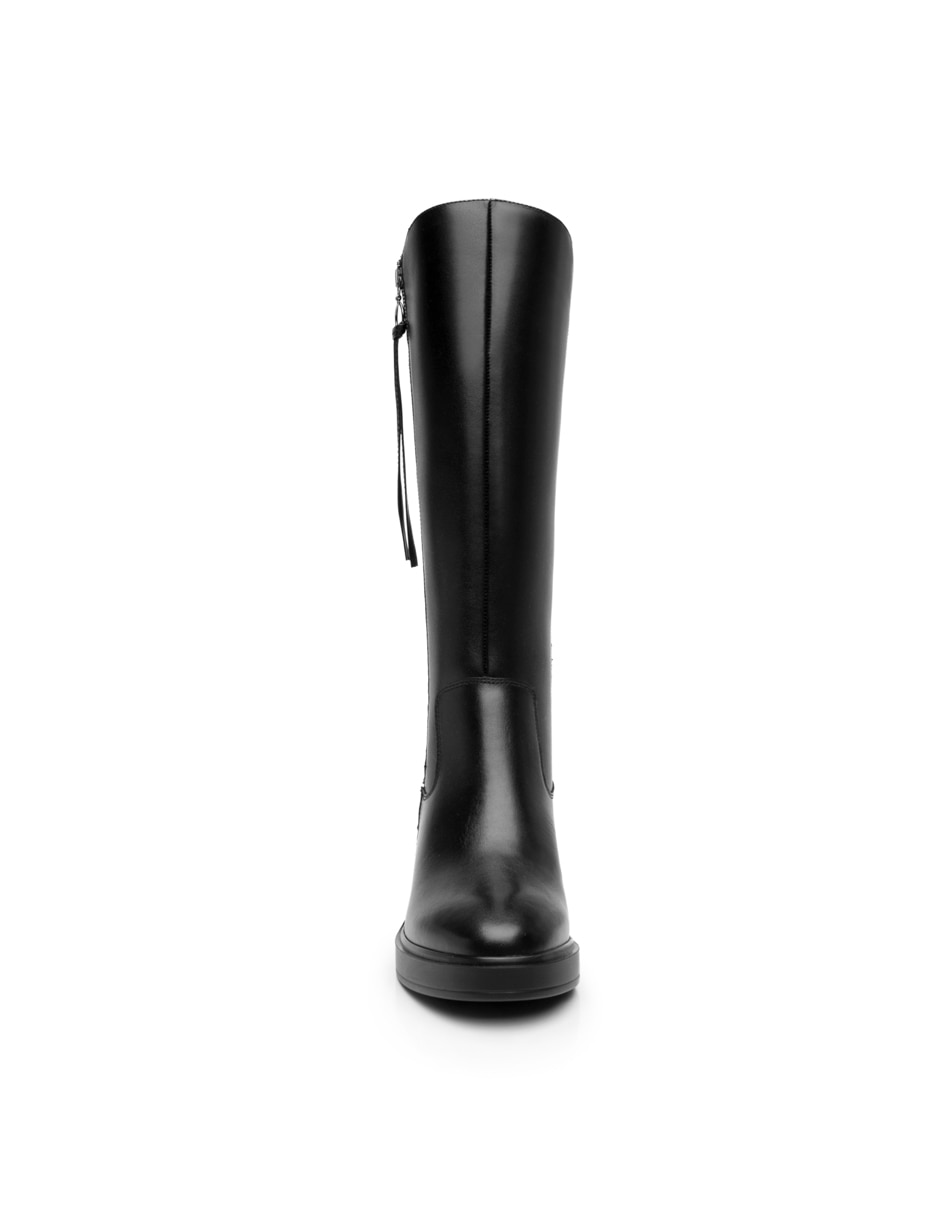 Bota abajo de la rodilla de piel para mujer 3