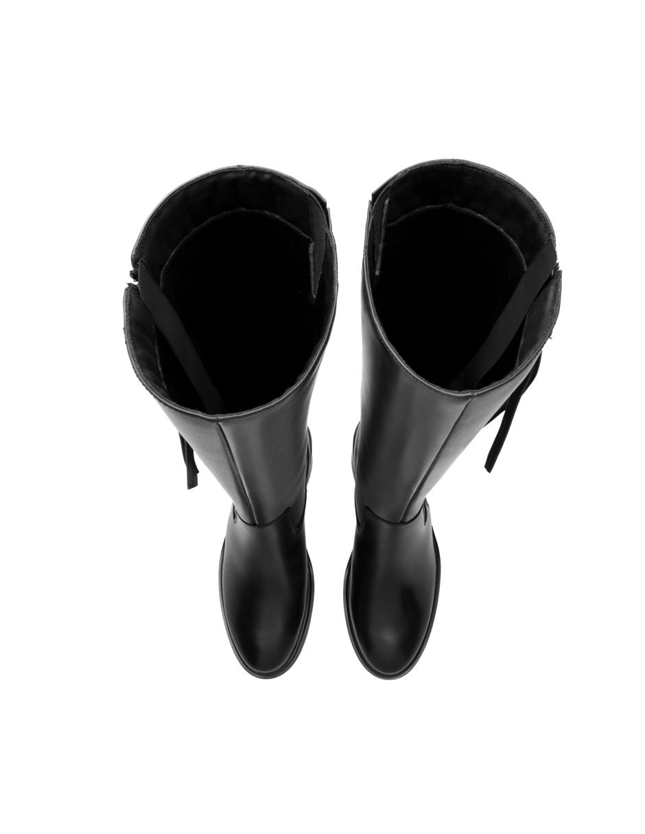 Bota abajo de la rodilla de piel para mujer 7