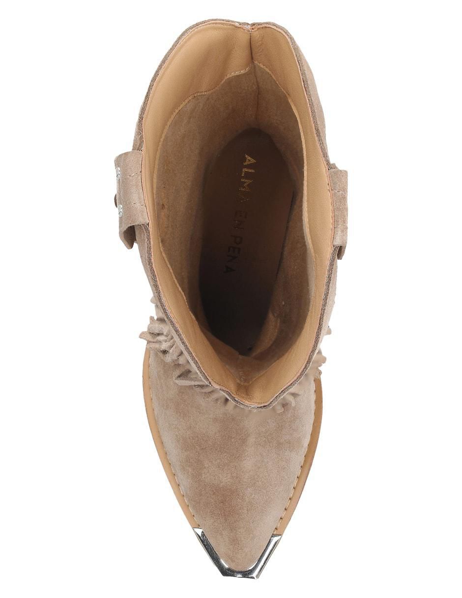 Bota arriba del tobillo de piel para mujer 2