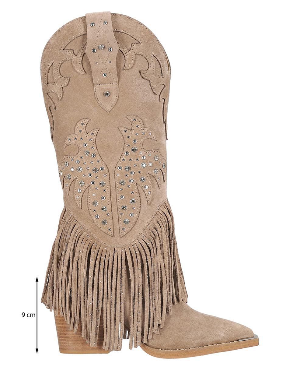 Bota arriba del tobillo de piel para mujer 7