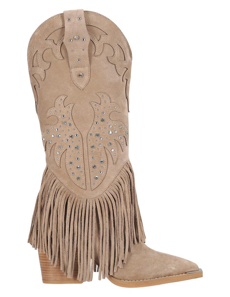Bota arriba del tobillo de piel para mujer 4