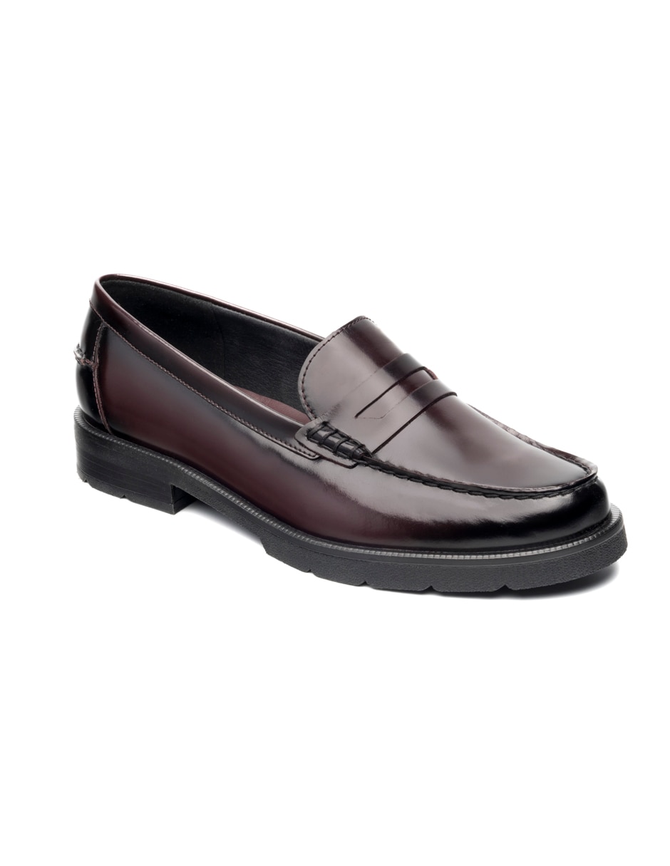 Mocasín Semivestir de piel para mujer