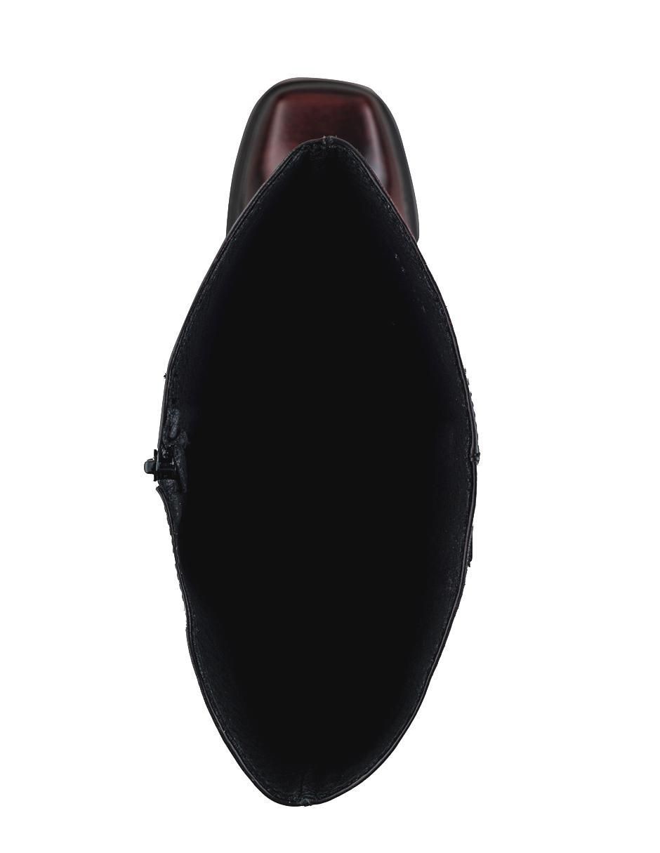 Bota media pierna de piel para mujer 5