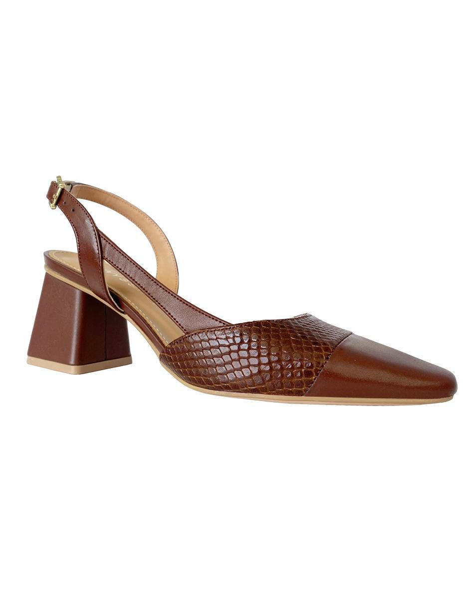 Zapatilla de piel