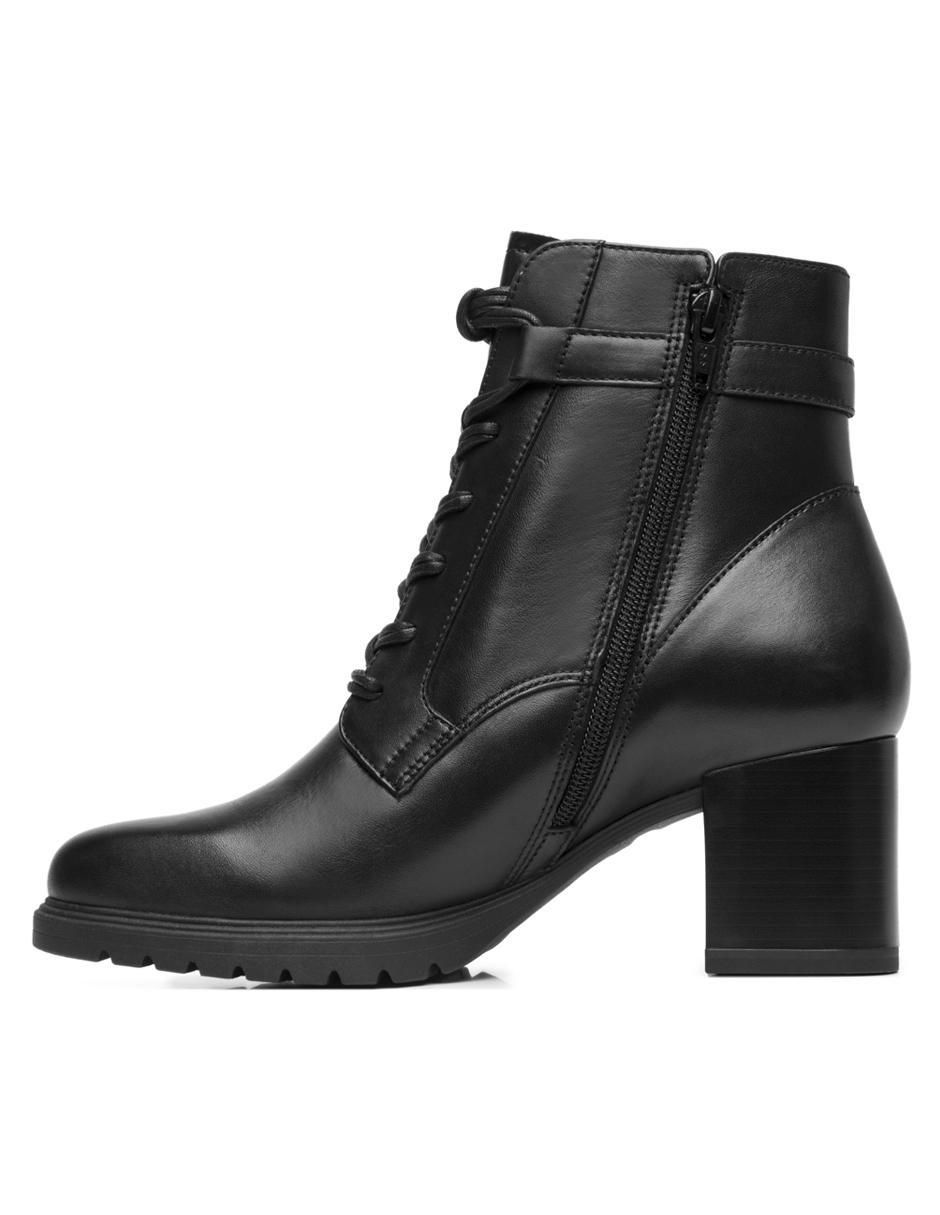 Bota arriba del tobillo de piel para mujer 4