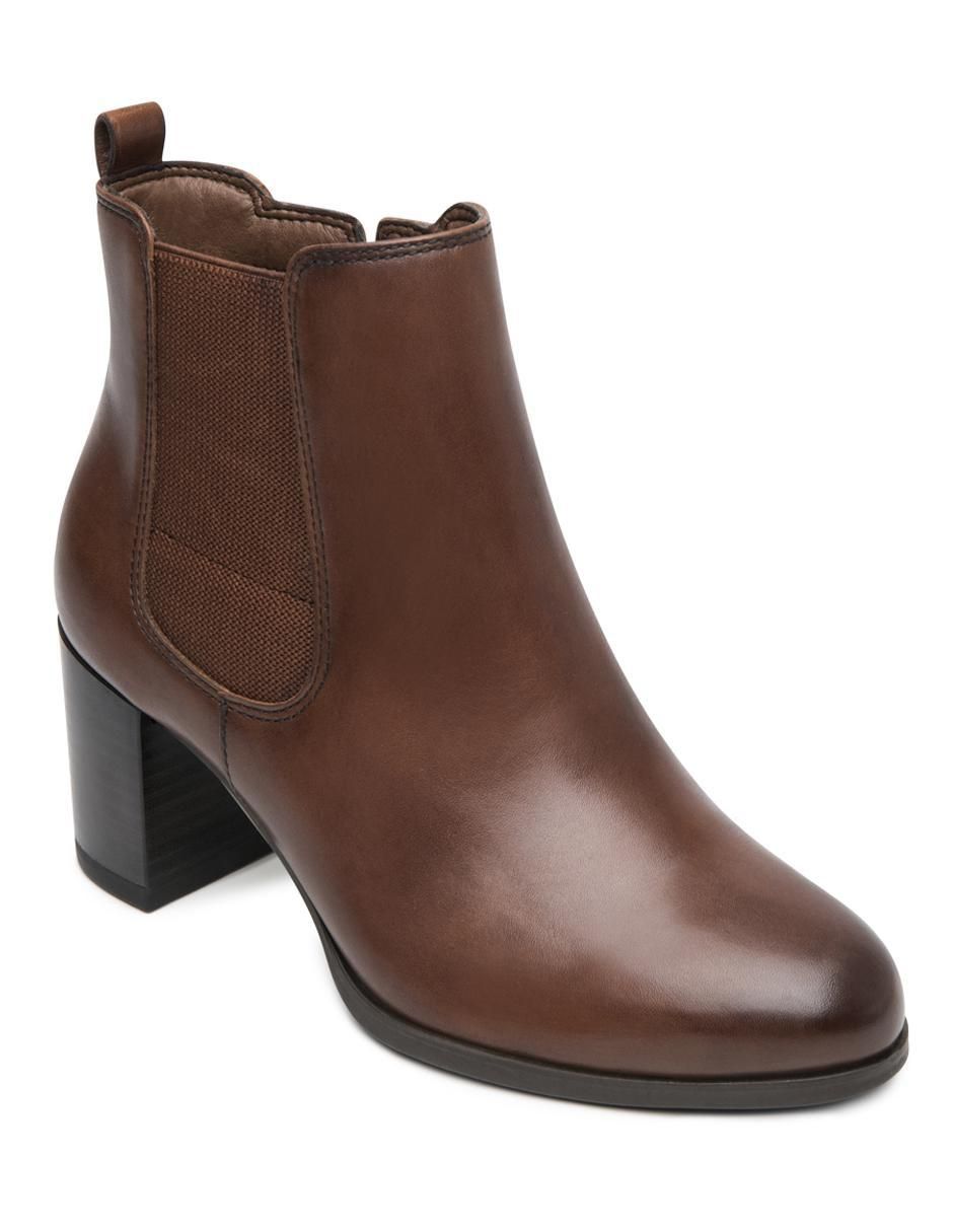 Bota arriba del tobillo de piel para mujer