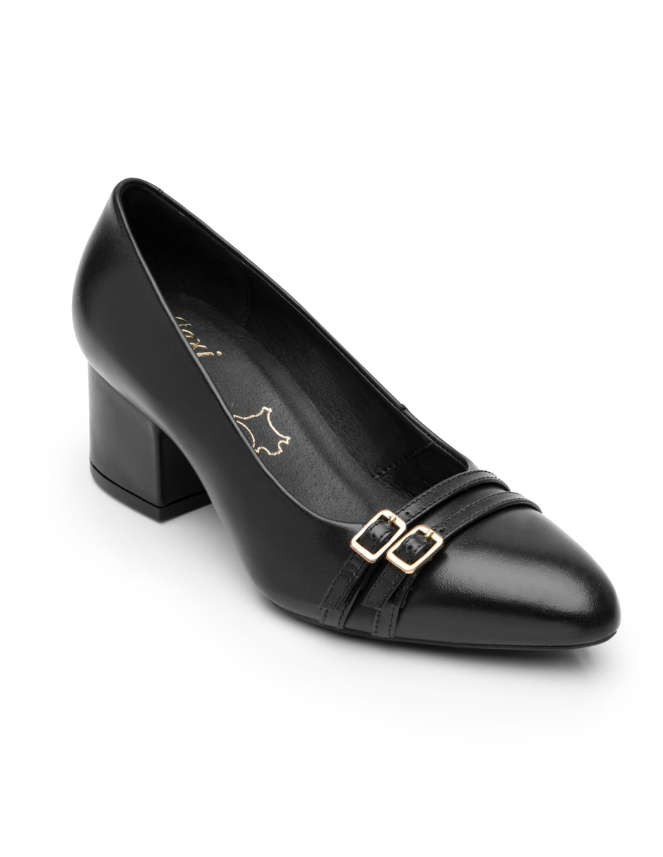 Zapatilla de piel semivestir 1