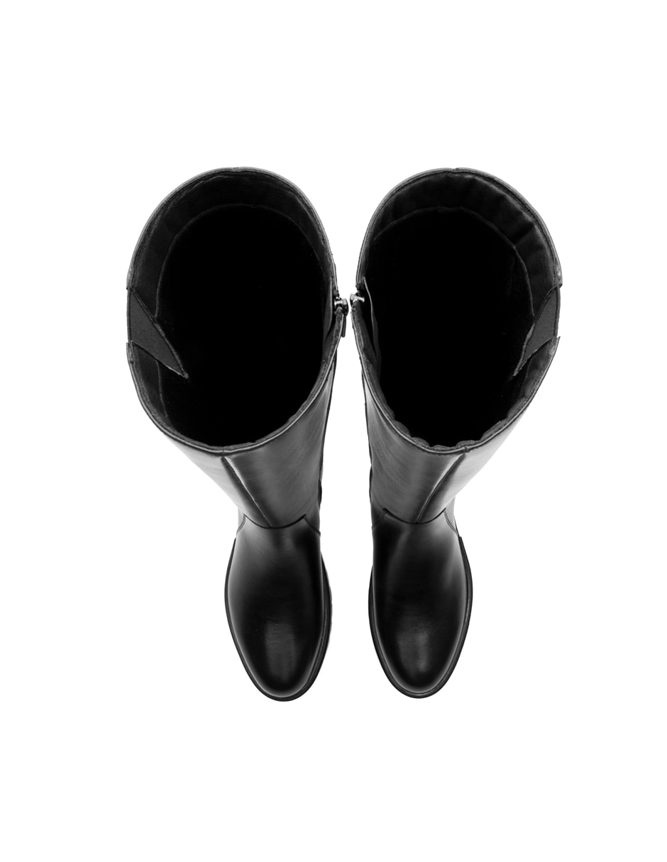 Bota abajo de la rodilla casual de piel para mujer 7