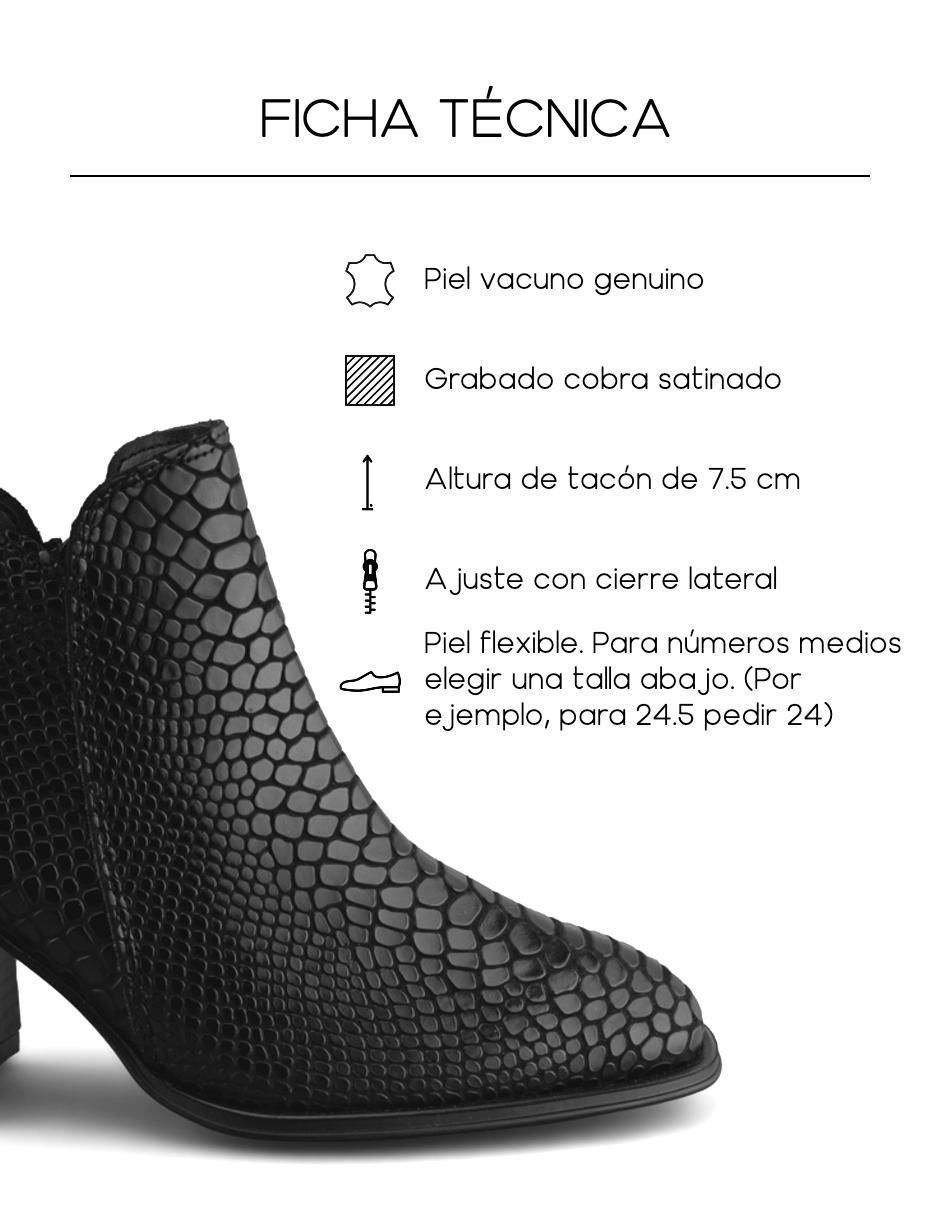Botín al tobillo de piel para mujer 6