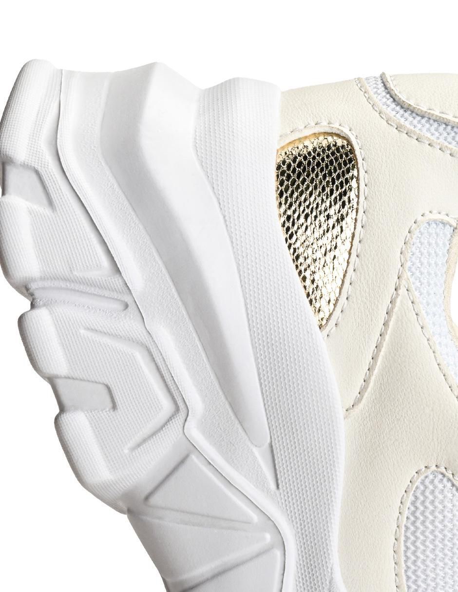 Tenis Deluxe Chunky Oro para mujer 3