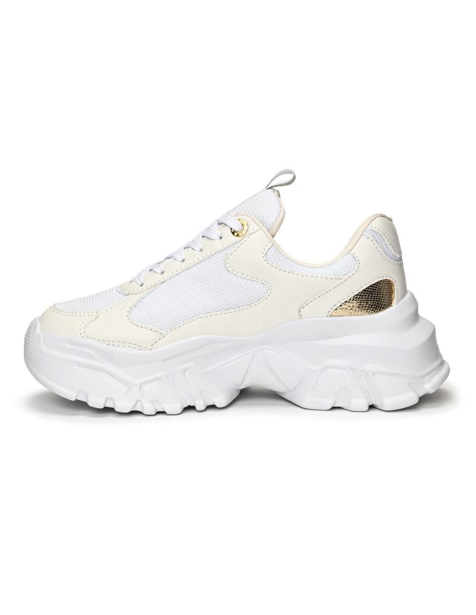 Tenis Deluxe Chunky Oro para mujer 4