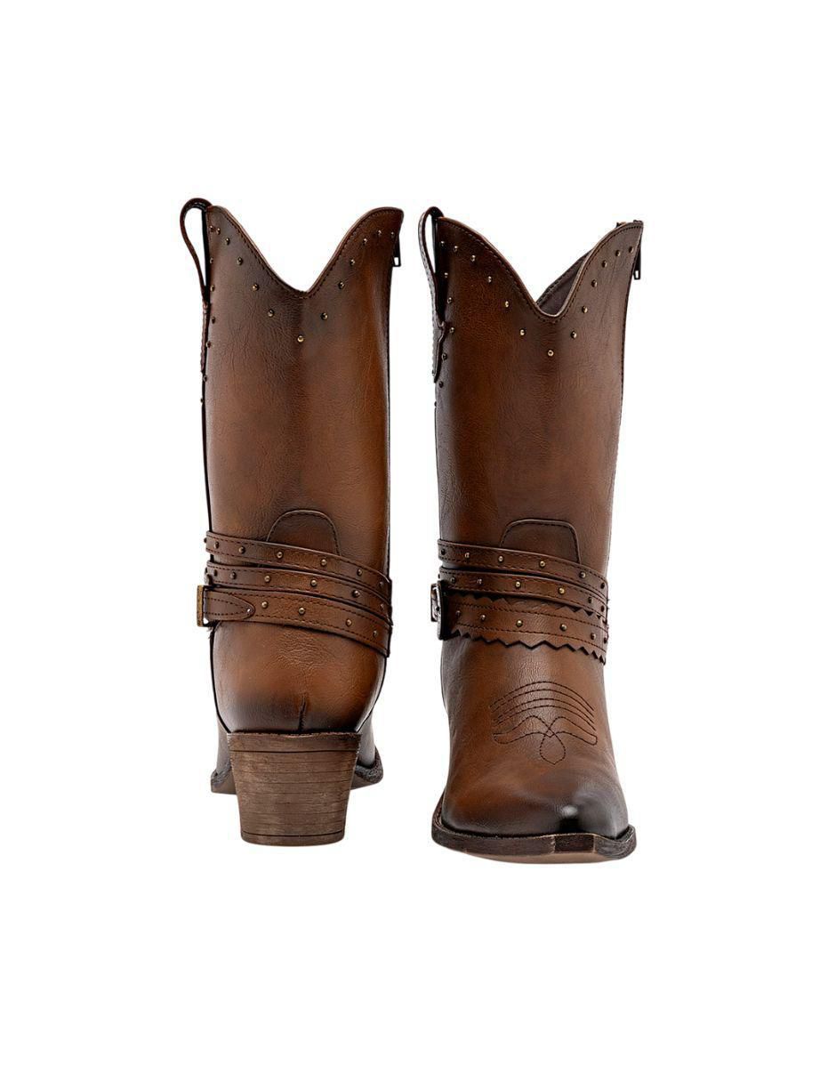 Bota cowboy media pierna para mujer 3