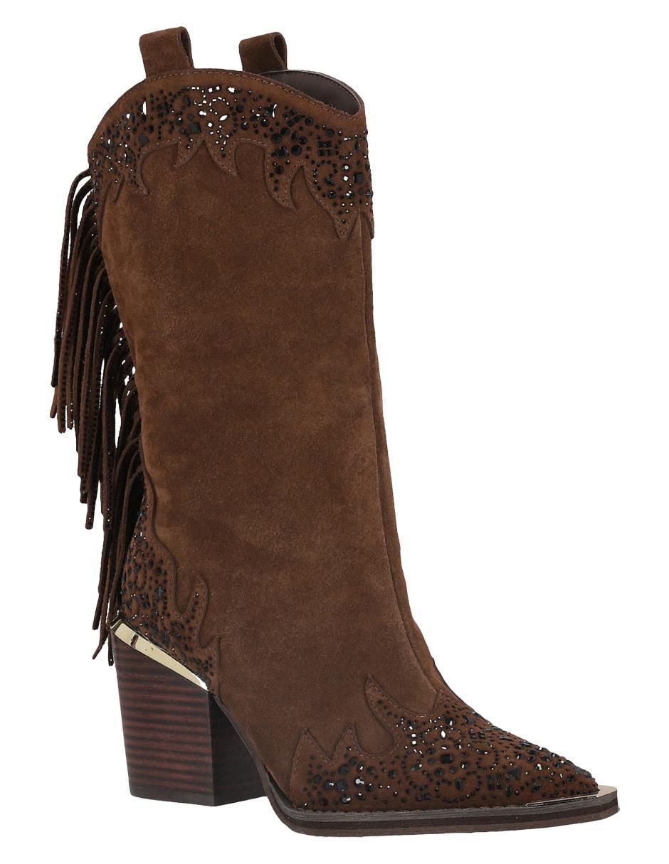Bota arriba del tobillo de piel para mujer
