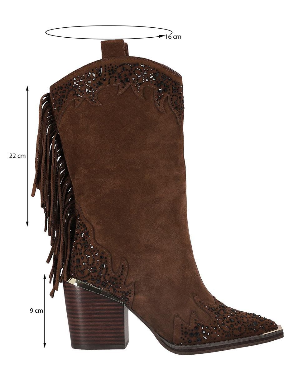 Bota arriba del tobillo de piel para mujer 8