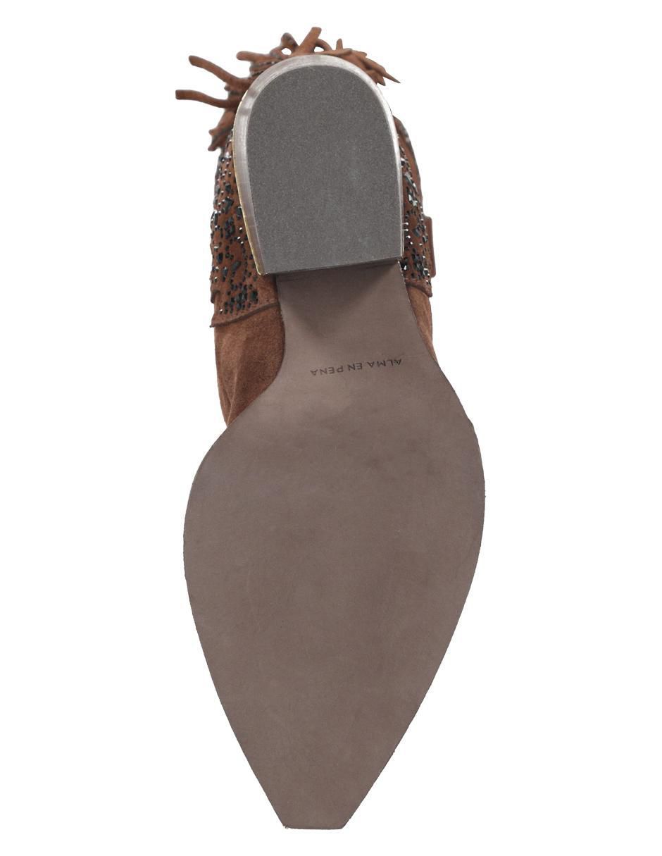 Bota arriba del tobillo de piel para mujer 3