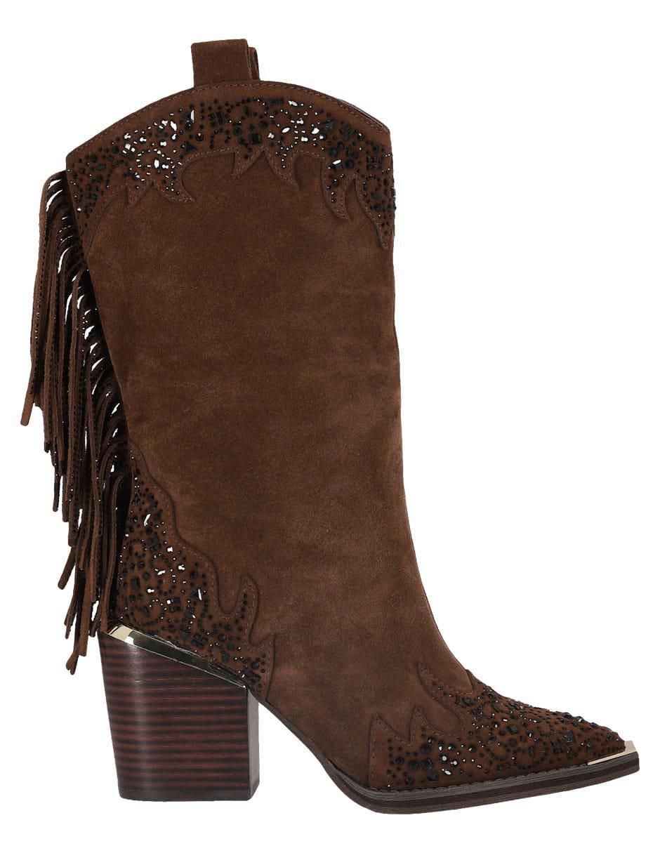 Bota arriba del tobillo de piel para mujer 5