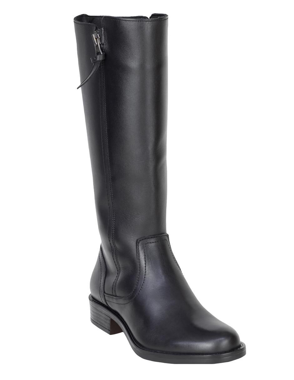 Bota abajo de la rodilla de piel para mujer