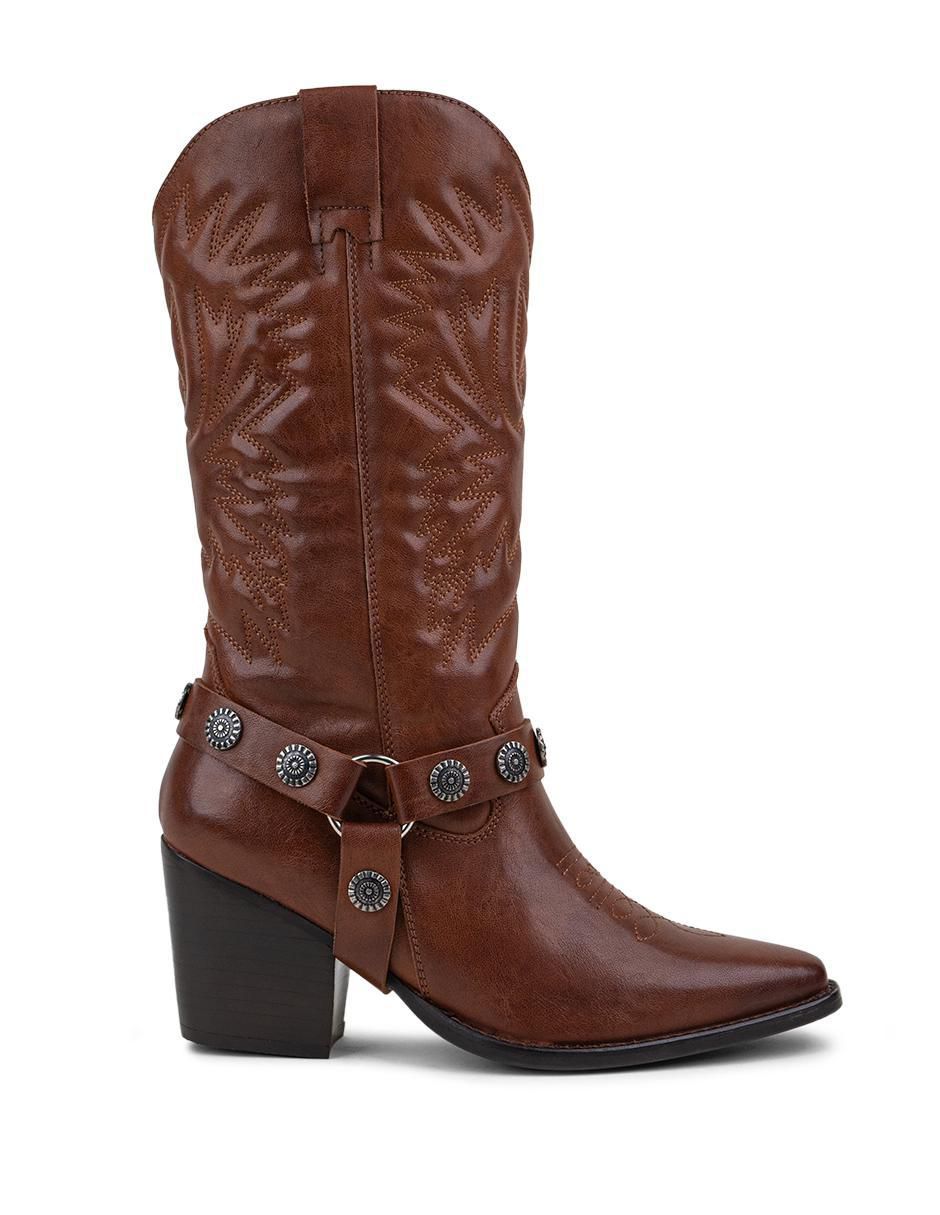 Bota cowboy media pierna para mujer 5