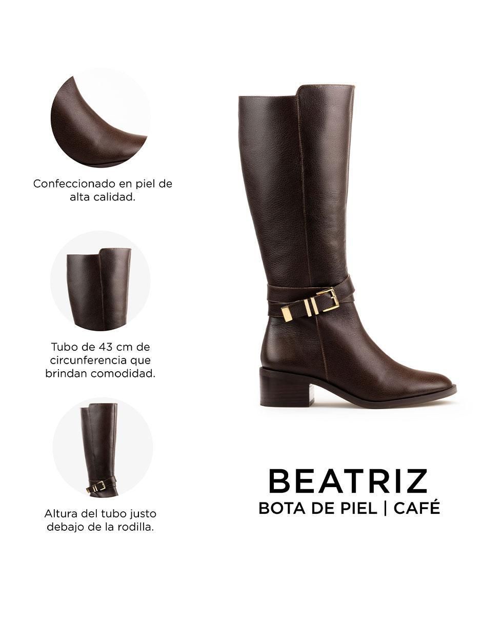 Bota abajo de la rodilla de piel para mujer 2