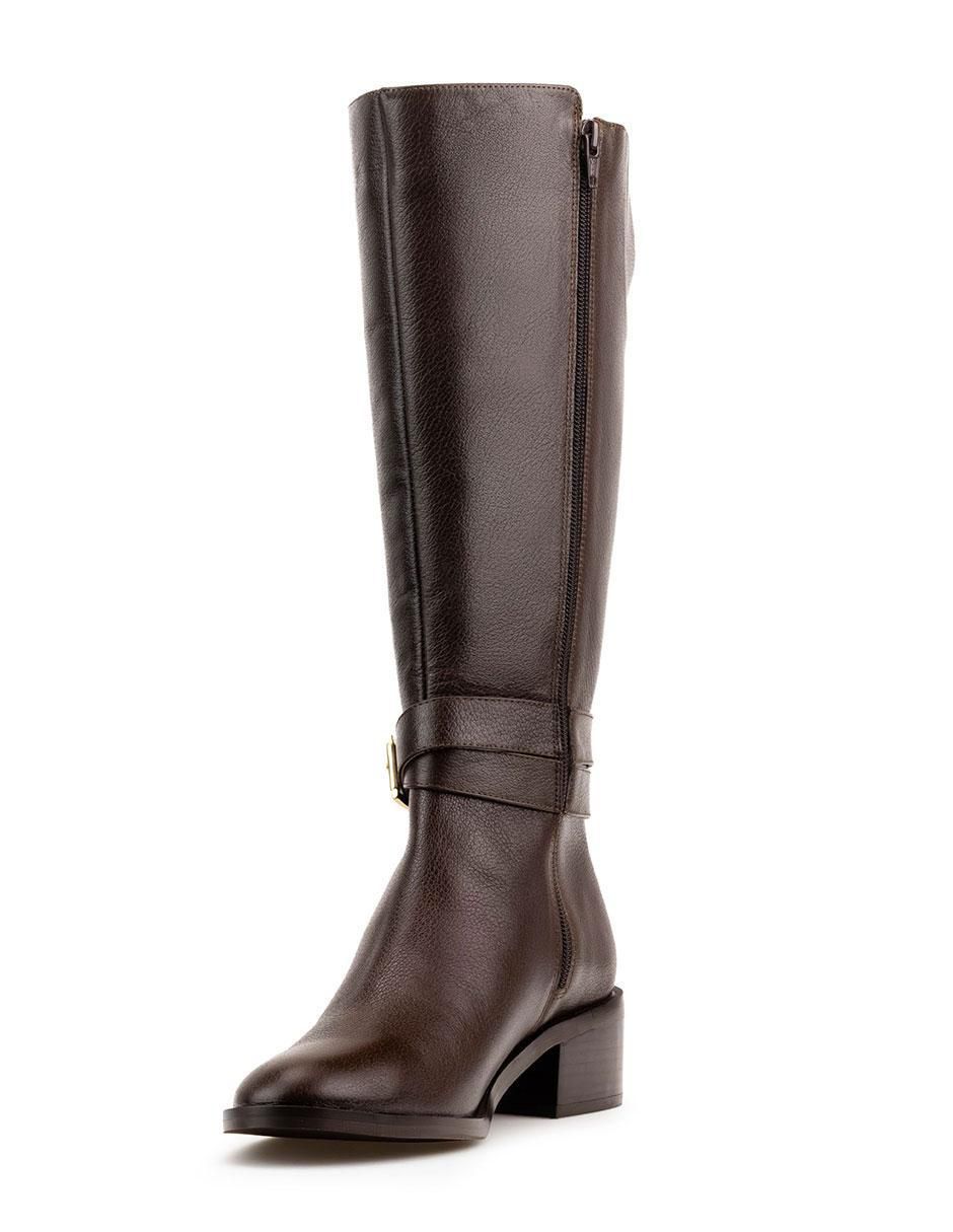 Bota abajo de la rodilla de piel para mujer 7