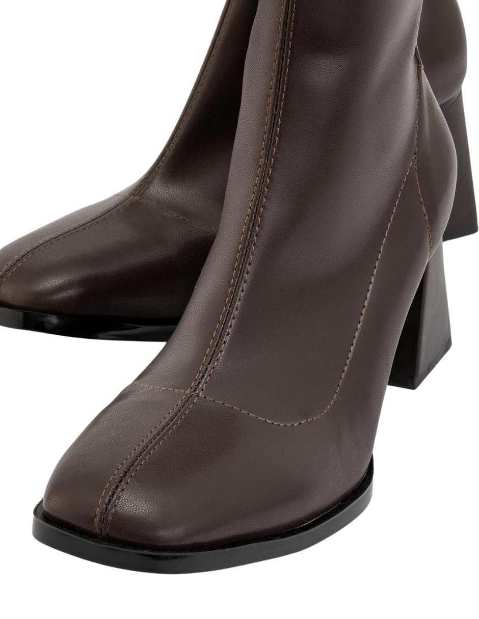 Bota arriba del tobillo Plesa de piel para mujer 2
