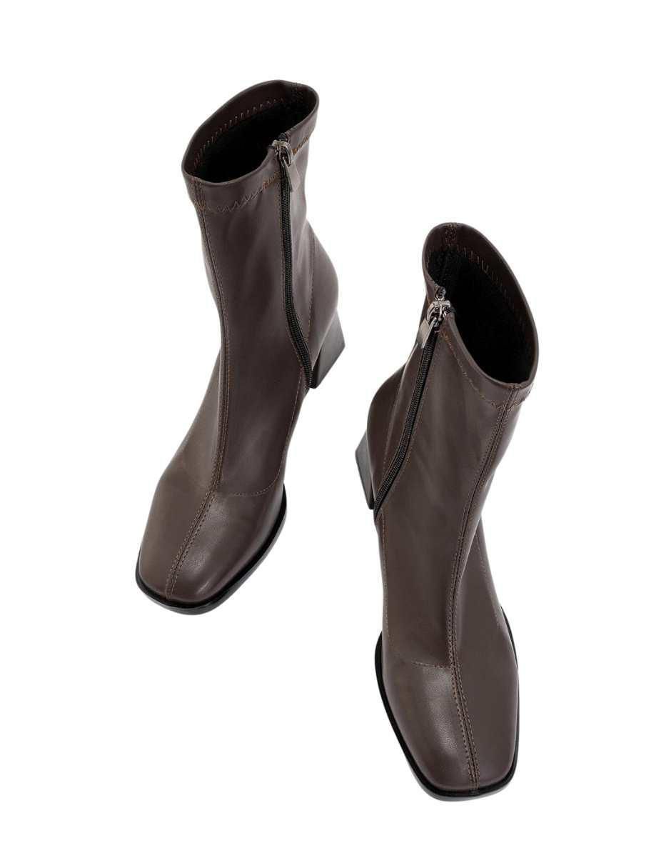 Bota arriba del tobillo Plesa de piel para mujer 3