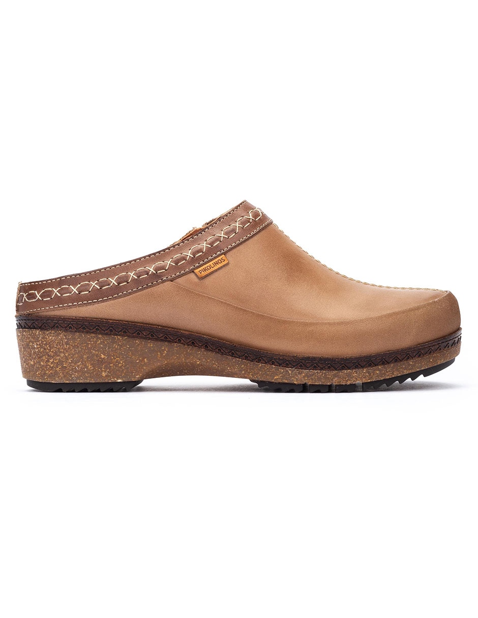 Zueco de piel para mujer