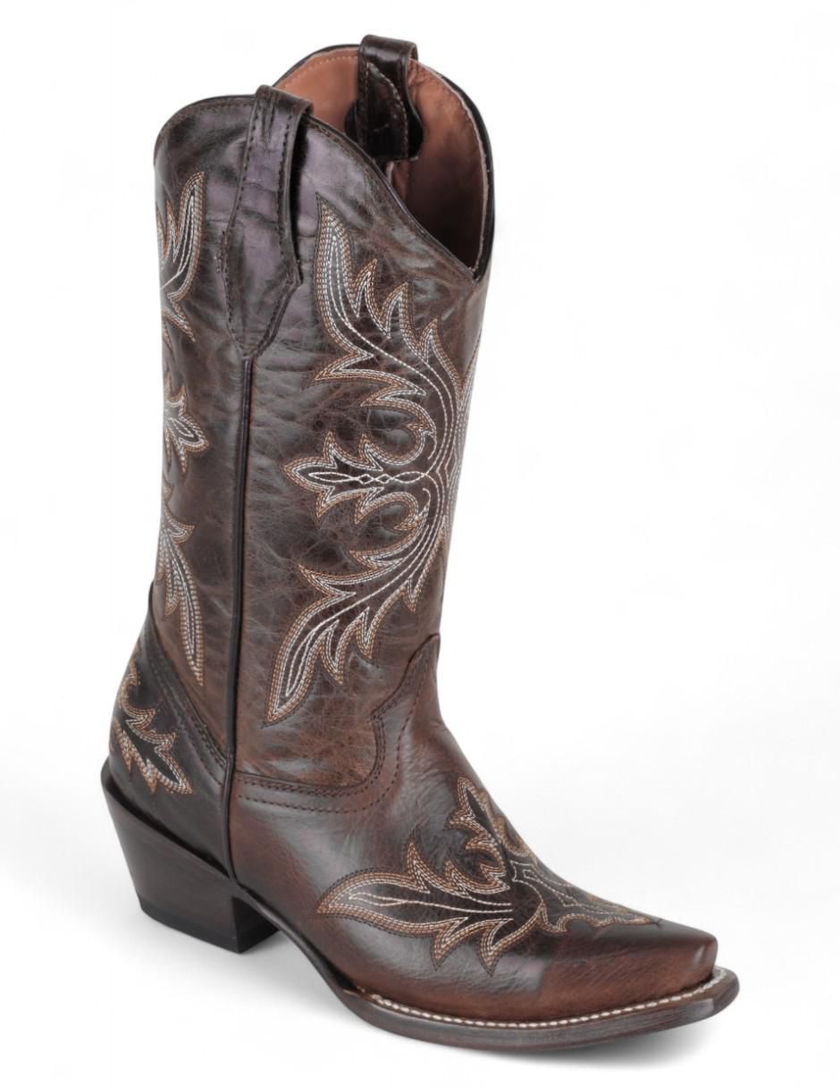 Bota cowboy abajo de la rodilla Rbsoul de piel para mujer