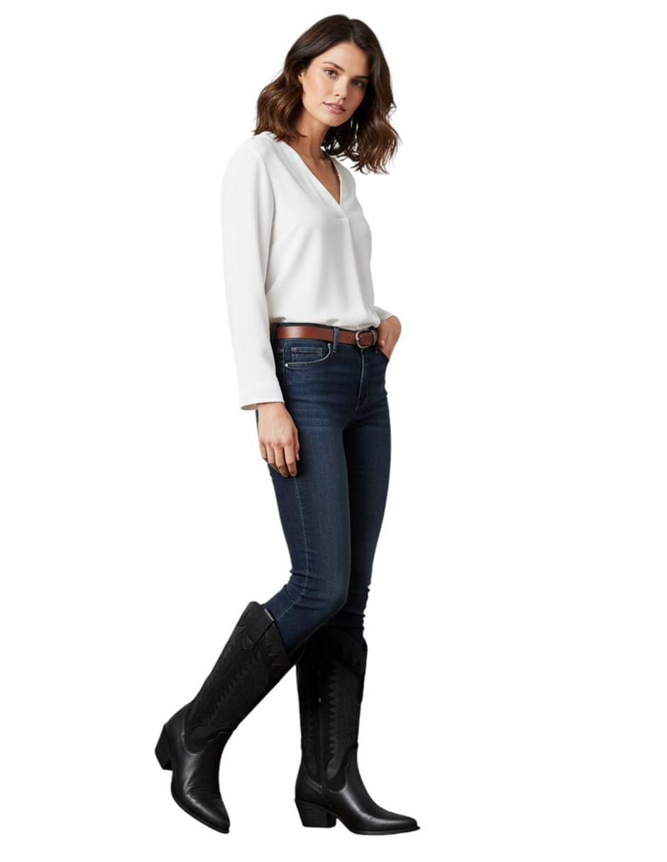 Bota cowboy abajo de la rodilla Vaquera para mujer 10