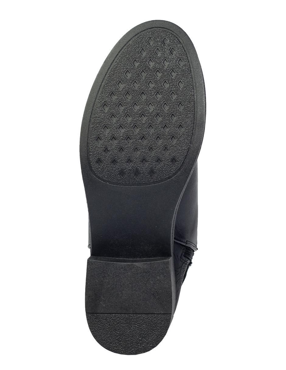 Botín arriba del tobillo grabado girasol negro para mujer 6