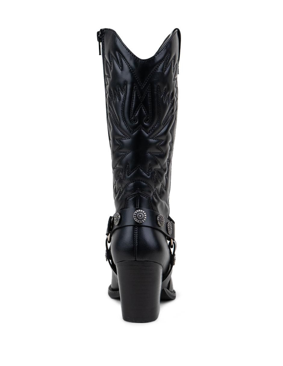 Bota cowboy media pierna OI2025 para mujer 4