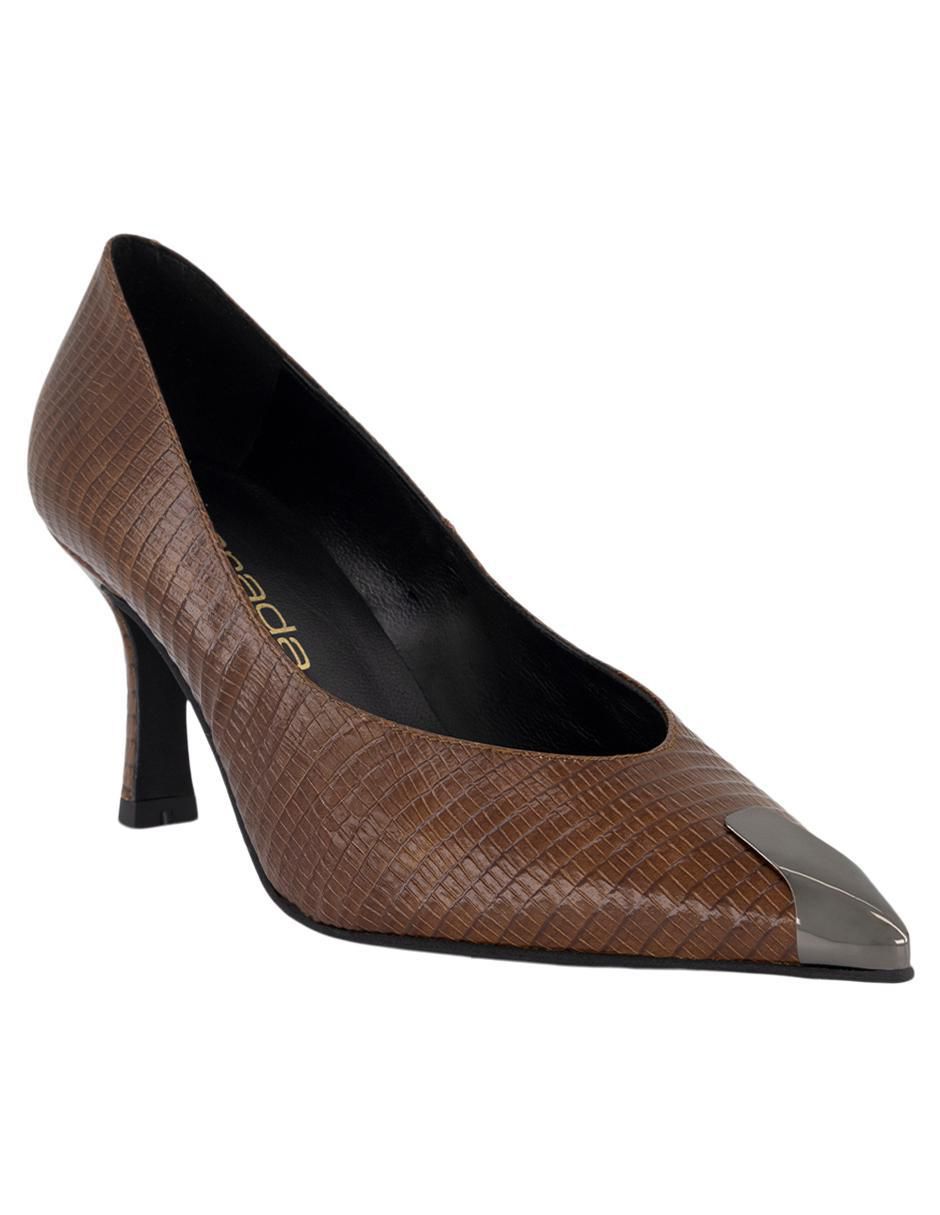 Zapatilla de piel